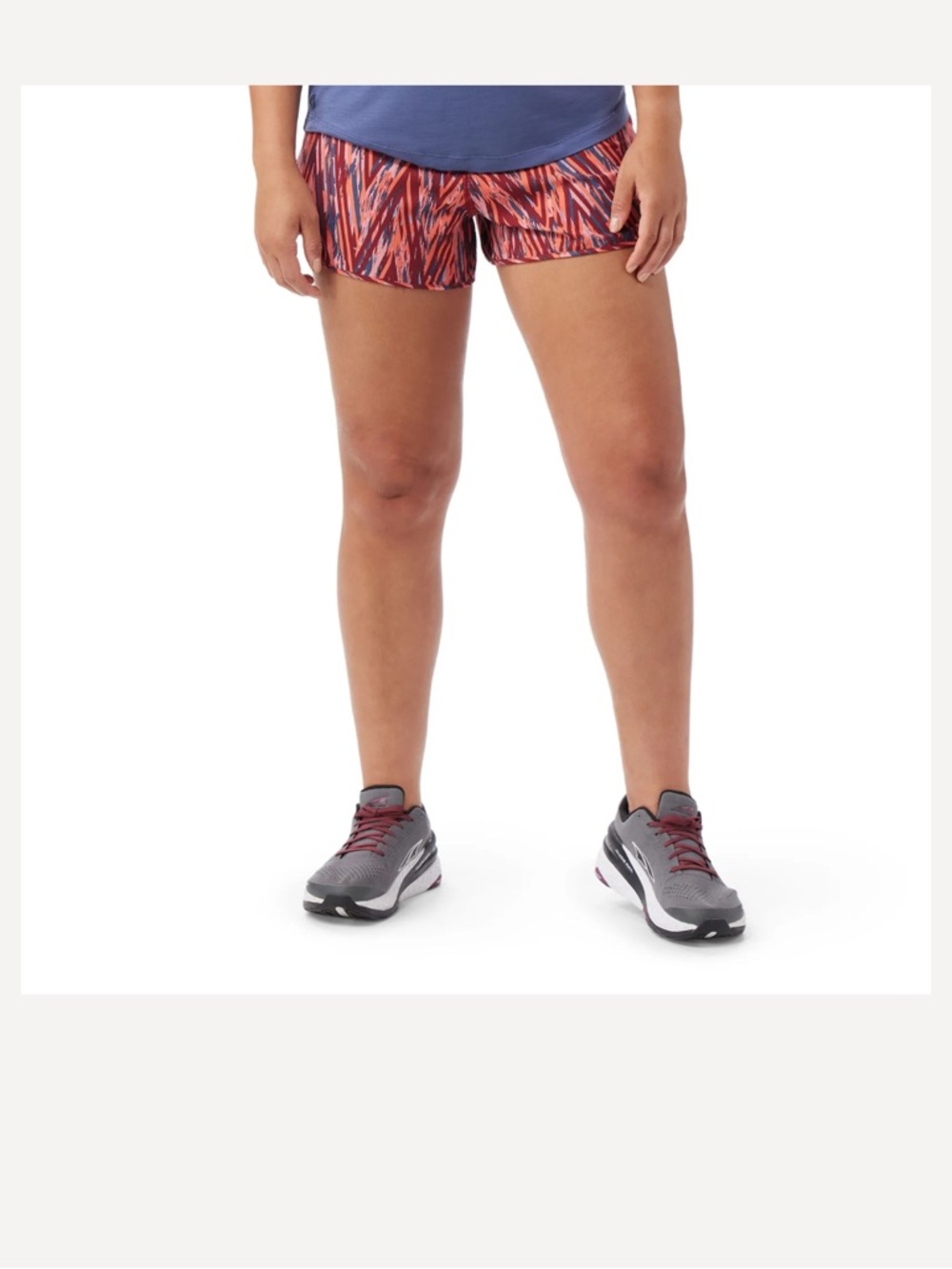 Smartwool Women’s Printed Running Shorts - Coral & Navy